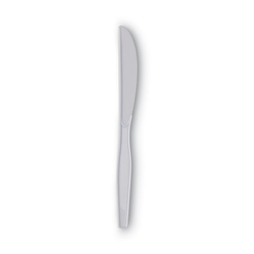 Picture of Plastic Cutlery, Heavy Mediumweight Knives, White, 1,000/carton