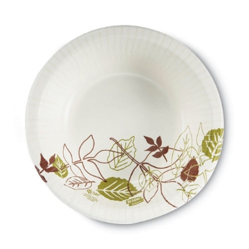 Picture of Pathways Heavyweight Paper Bowls, 20 Oz, White/green/burgundy, 125/pack