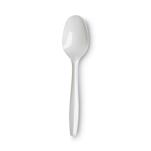 Picture of Plastic Cutlery, Mediumweight Teaspoons, White, 1,000/carton