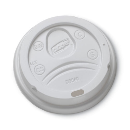 Picture of Sip-Through Dome Hot Drink Lids, Fits 10 Oz Cups, White, 100/pack