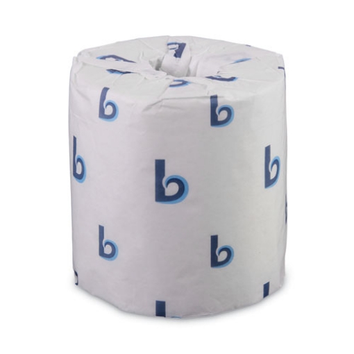 Picture of 2-Ply Toilet Tissue, Septic Safe, White, 156.25 ft Roll Length, 500 Sheets/Roll, 96 Rolls/Carton