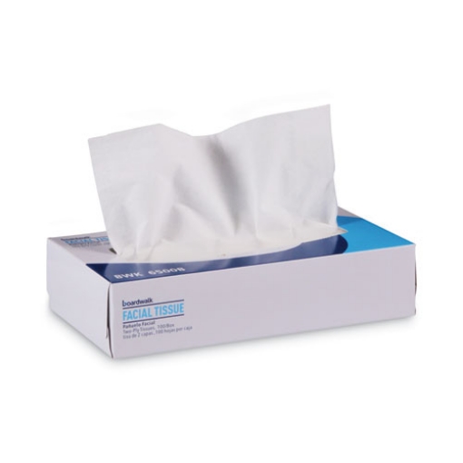 Picture of Office Packs Facial Tissue, 2-Ply, White, Flat Box, 100 Sheets/box, 30 Boxes/carton