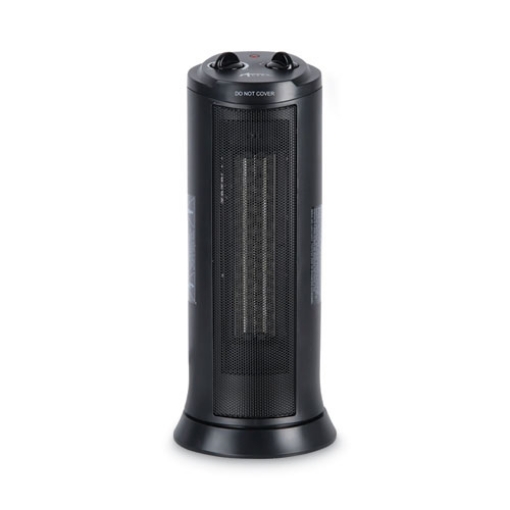 Picture of Mini Tower Ceramic Heater, 1,500 W, 7.37 x 7.37 x 17.37, Black