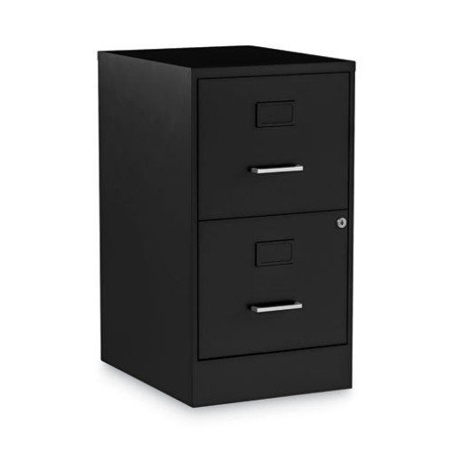 Picture of Soho Vertical File Cabinet, 2 Drawers: File/file, Letter, Black, 14" X 18" X 24.1"