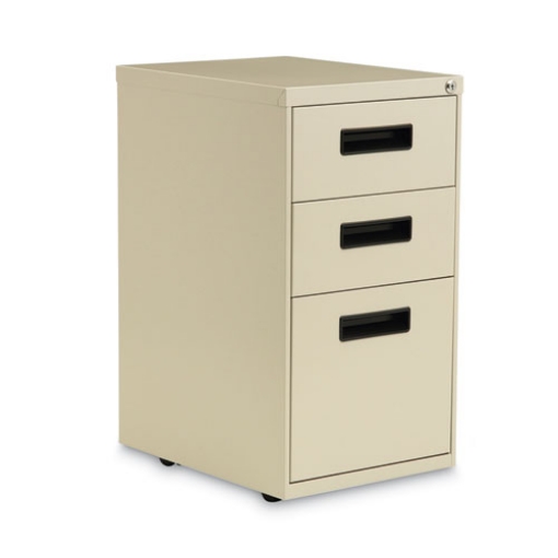 Picture of File Pedestal, Left Or Right, 3-Drawers: Box/box/file, Legal/letter, Putty, 14.96" X 19.29" X 27.75"