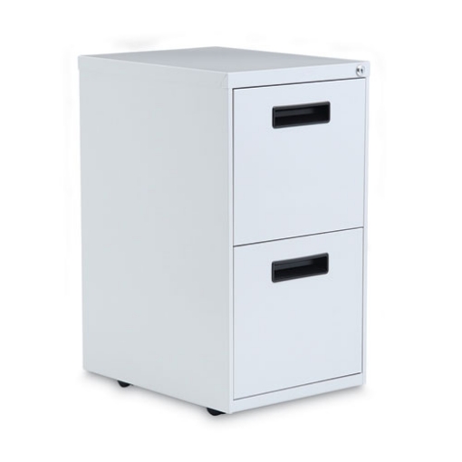 Picture of File Pedestal, Left Or Right, 2 Legal/letter-Size File Drawers, Light Gray, 14.96" X 19.29" X 27.75"