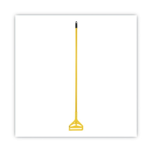 Picture of Quick Change Side-Latch Plastic Mop Head Handle, 60" Aluminum Handle, Yellow