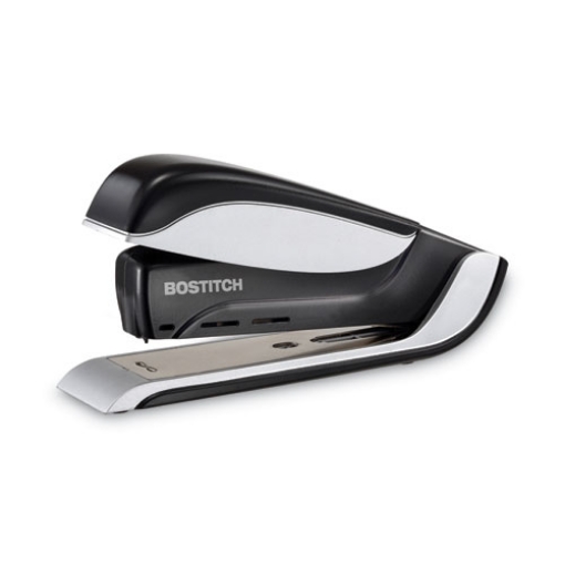 Picture of Spring-Powered Premium Desktop Stapler, 25-Sheet Capacity, Black/silver