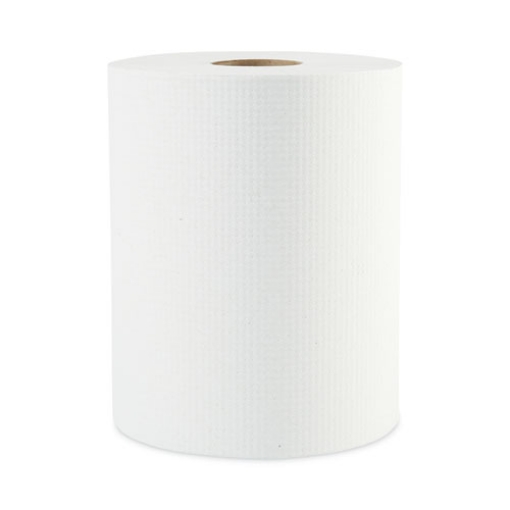 Picture of Hardwound Paper Towels, 1-Ply, 8" X 600 Ft, White, 2" Core, 12 Rolls/carton