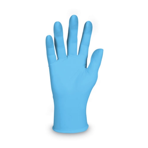 Picture of G10 Comfort Plus Blue Nitrile Gloves, Light Blue, Large, 100/Box