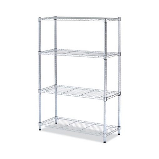 Picture of Residential Wire Shelving, Four-Shelf, 36w X 14d X 54h, Silver