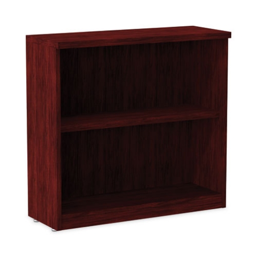 Picture of Alera Valencia Series Bookcase, Two-Shelf, 31.75w x 14d x 29.5h, Mahogany