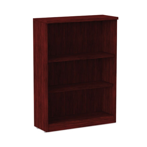 Picture of Alera Valencia Series Bookcase, Three-Shelf, 31.75w x 14d x 39.38h, Mahogany