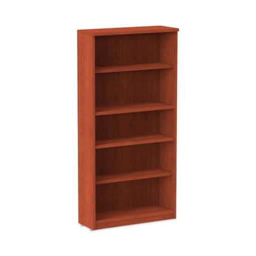 Picture of Alera Valencia Series Bookcase, Five-Shelf, 31.75w x 14d x 64.75h, Medium Cherry