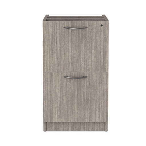 Picture of Alera Valencia Series Full Pedestal File, Left or Right, 2 Legal/Letter-Size File Drawers, Gray, 15.63" x 20.5" x 28.5"