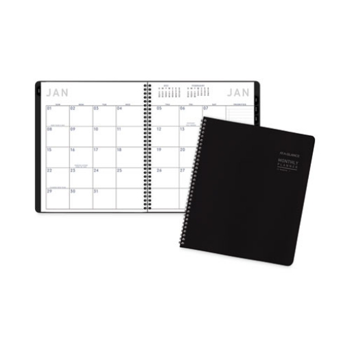 Picture of Contemporary Lite Monthly Planner, Contemporary Lite Artwork, 11 x 9, Black Cover, 12-Month (Jan to Dec): 2024