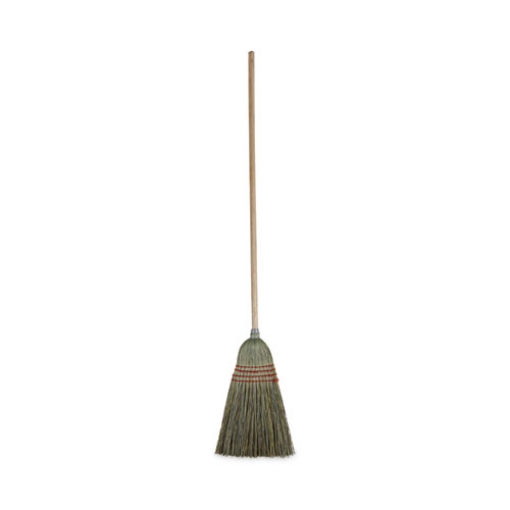 Picture of Mixed Fiber Maid Broom, Mixed Fiber Bristles, 55" Overall Length, Natural, 12/carton