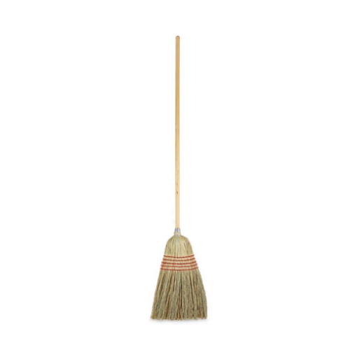 Picture of Parlor Broom, Yucca/corn Fiber Bristles, 56" Overall Length, Natural, 12/carton