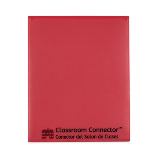 Picture of Classroom Connector Folders, 11 x 8.5, Red, 25/Box