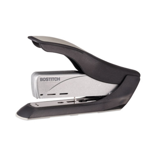 Picture of Spring-Powered Premium Heavy-Duty Stapler, 65-Sheet Capacity, Black/silver