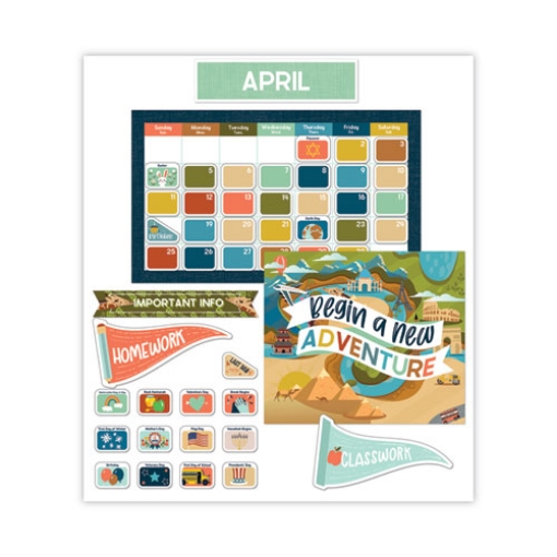 Picture of Calendar Bulletin Board Set, Let's Expolore, 123 Pieces