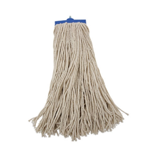 Picture of Mop Head, Economical Lie-Flat Head, Cotton Fiber, 20 oz, White, 12/Carton