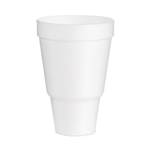 Picture of Foam Drink Cups, 32 oz, Tapered Bottom, White, 25/Bag, 20 Bags/Carton