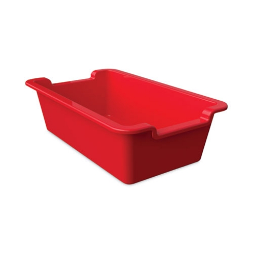 Picture of Antimicrobial Rectangle Storage Bin, Red