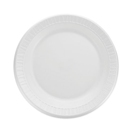 Picture of Quiet Classic Laminated Foam Dinnerware, Plate, 9", White, 125/Pack, 4 Packs/Carton