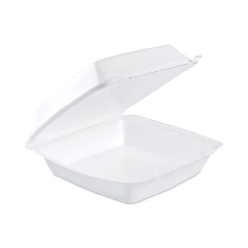 Picture of Insulated Foam Hinged Lid Containers, 1-Compartment, 7.9 x 8.4 x 3.3, White, 200/Pack, 2 Packs/Carton