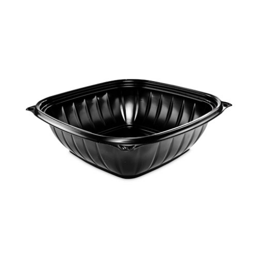 Picture of PresentaBowls Pro Black Square Bowls, 48 oz, 8.5 x 8.5 x 2.6, Plastic, 63/Bag, 4 Bags/Carton