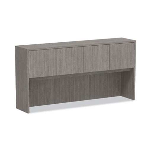 Picture of Alera Valencia Series Hutch with Doors, 4 Compartments, 70.63w x 15d x 35.38h, Gray