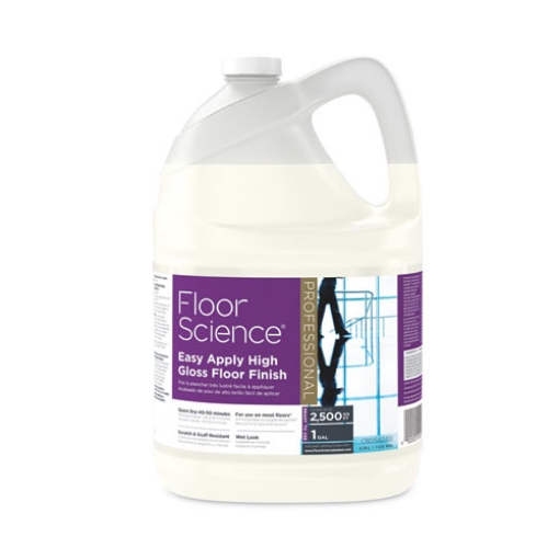 Picture of Floor Science Premium High Gloss Floor Finish, Clear Scent, 1 Gal Container,4/ct