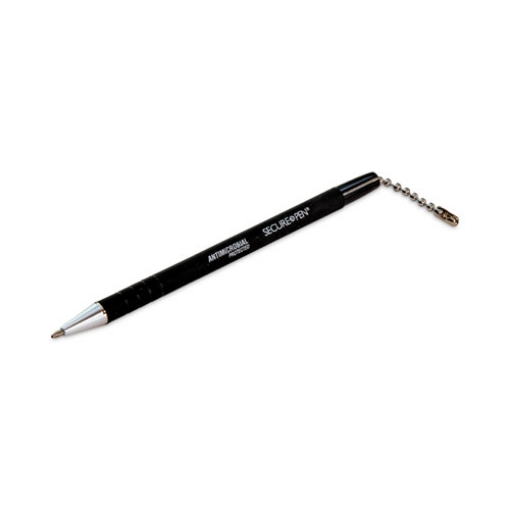 Picture of Replacement Antimicrobial Counter Chain Ballpoint Counter Pen, Medium, 1 mm, Black Ink, Black