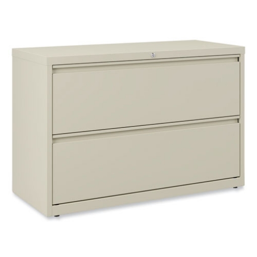 Picture of Lateral File, 2 Legal/Letter-Size File Drawers, Putty, 42" x 18.63" x 28"