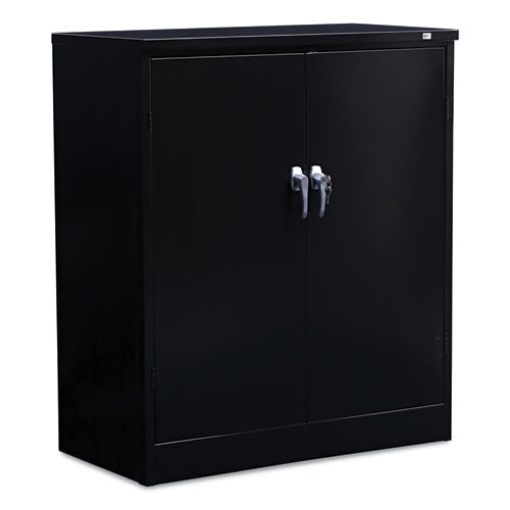 Picture of Assembled 42" High Heavy-Duty Welded Storage Cabinet, Two Adjustable Shelves, 36w X 18d, Black