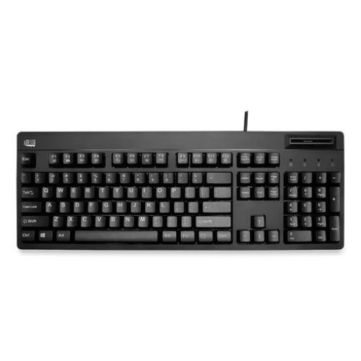 Picture of EasyTouch Smart Card Reader Keyboard AKB-630SB-TAA, 104 Keys, Black