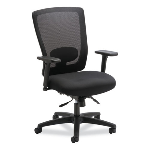 Picture of Alera Envy Series Mesh Mid-Back Multifunction Chair, Supports Up To 250 Lb, 17" To 21.5" Seat Height, Black