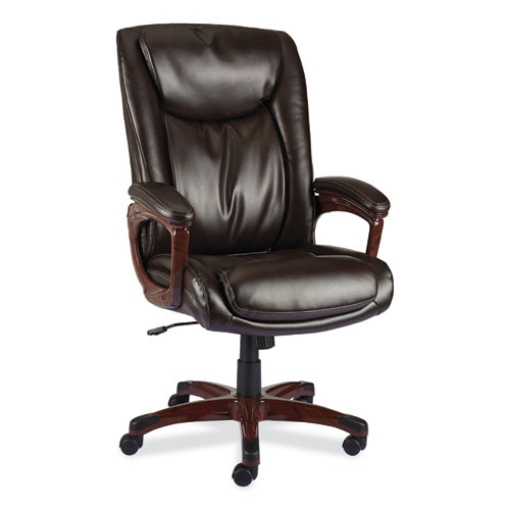 Picture of Alera Darnick Series Manager Chair, Supports Up to 275 lbs, 17.13" to 20.12" Seat Height, Brown Seat/Back, Brown Base