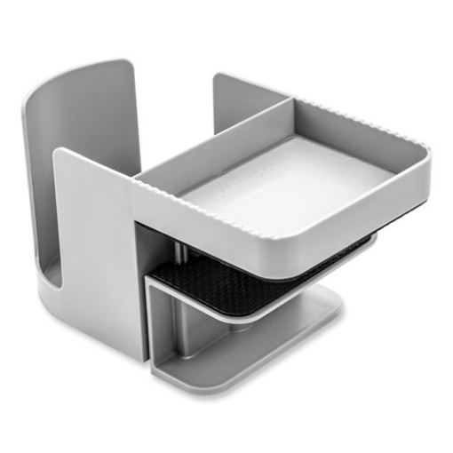 Picture of Standing Desk Cup Holder Organizer, Two Sections, 3.94 x 7.04 x 3.54, Gray