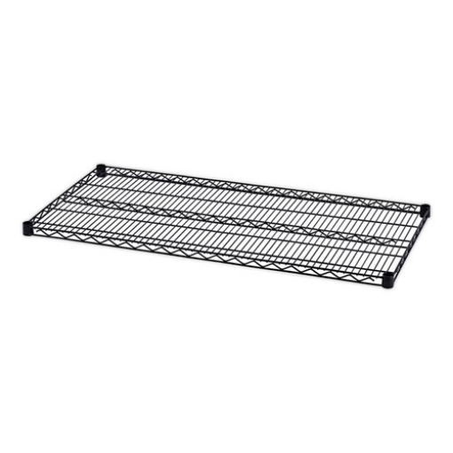 Picture of Industrial Wire Shelving Extra Wire Shelves, 48w X 24d, Black, 2 Shelves/carton