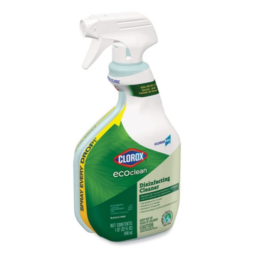 Picture of clorox pro ecoclean disinfecting cleaner, unscented, 32 oz spray bottle, 9/carton