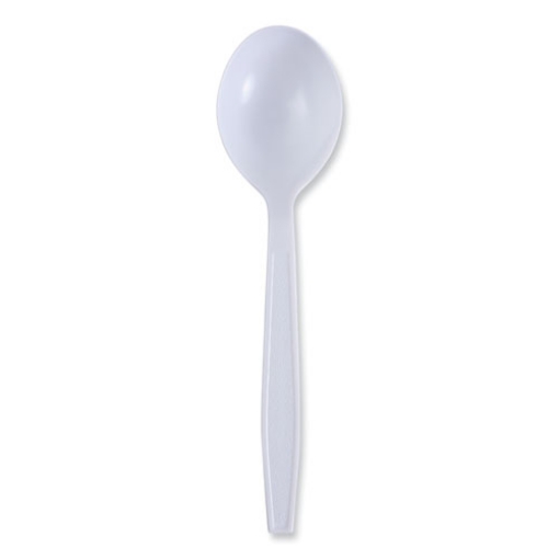 Picture of Heavyweight Wrapped Polypropylene Cutlery, Soup Spoon, White, 1,000/carton