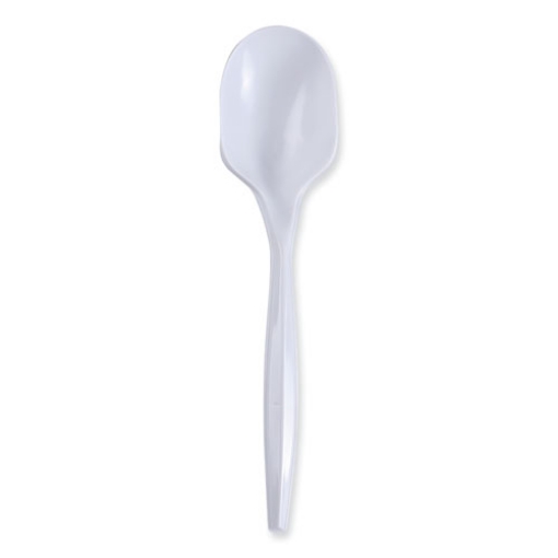 Picture of Mediumweight Wrapped Polypropylene Cutlery, Soup Spoon, White, 1,000/carton