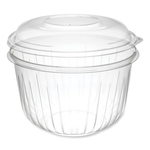 Picture of PresentaBowls Bowl/Lid Combo-Paks, 64 oz, Clear, Plastic, 126/Carton