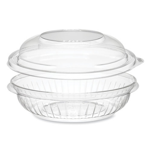 Picture of PresentaBowls Bowl/Lid Combo-Paks, 8 oz, Clear, Plastic, 63/Pack, 4 Pack/Carton