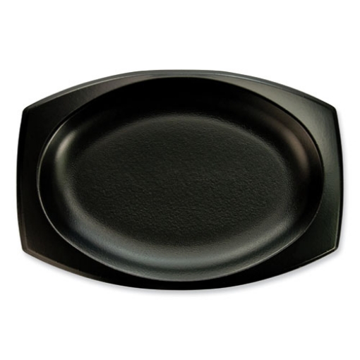 Picture of Quiet Classic Laminated Foam Dinnerware, Platter, 9.8" x 6.7", Black, 500/Carton