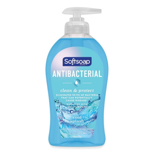 Picture of Antibacterial Hand Soap, Cool Splash, 11.25 oz Pump Bottle, 6/Carton