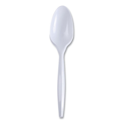 Picture of Mediumweight Wrapped Polypropylene Cutlery, Teaspoon, White, 1,000/carton