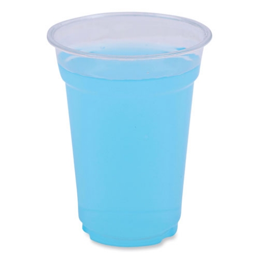 Picture of clear plastic cold cups, 9 oz, pet, 50 cups/sleeve, 20 sleeves/carton